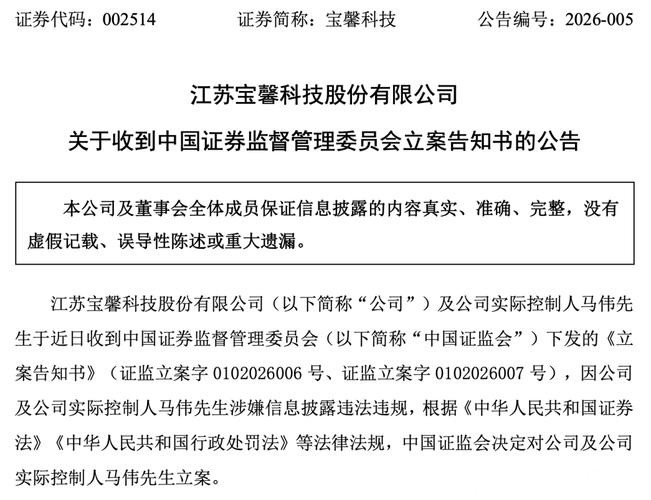 宝馨科技因信披违规被立案调查，股价波动加剧